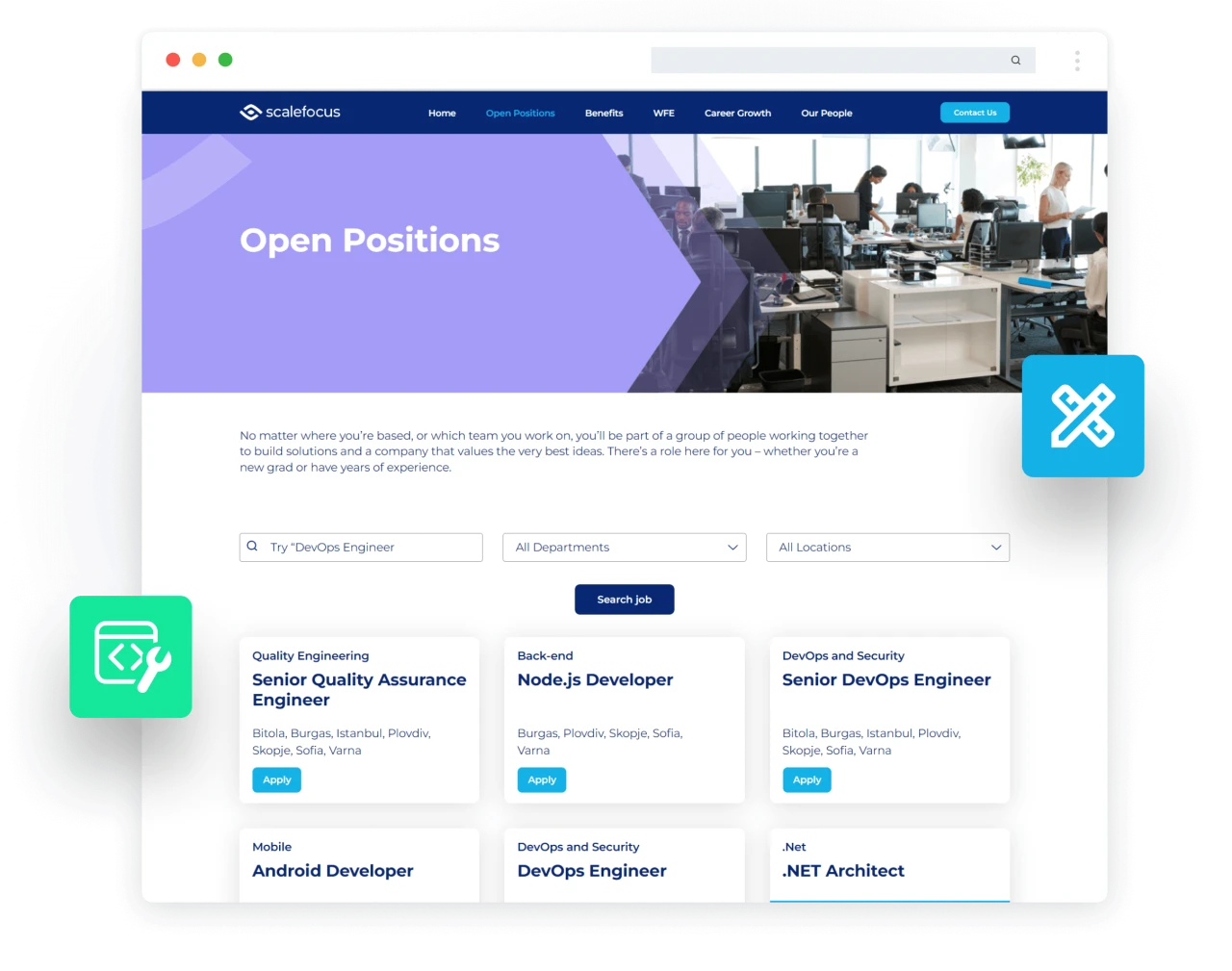 Scalefocus — website design