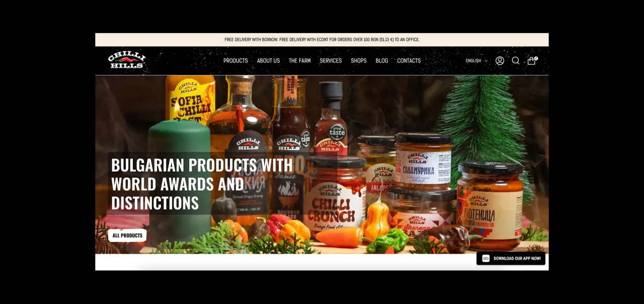 Chilli Hills — website design