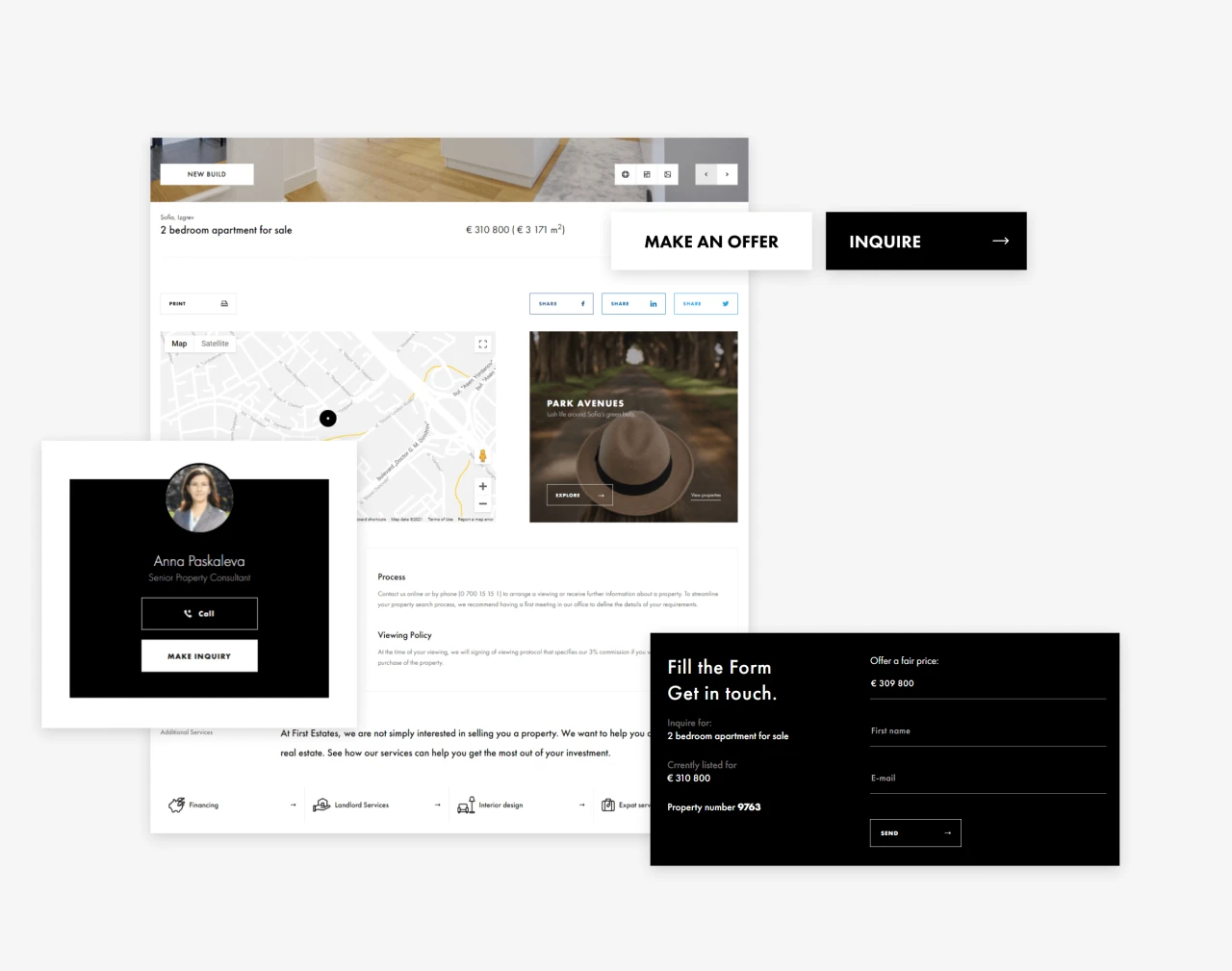 First Estates — website design
