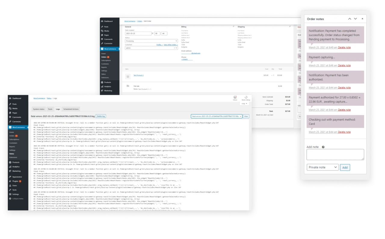 Reach WooCommerce Plugin — website design
