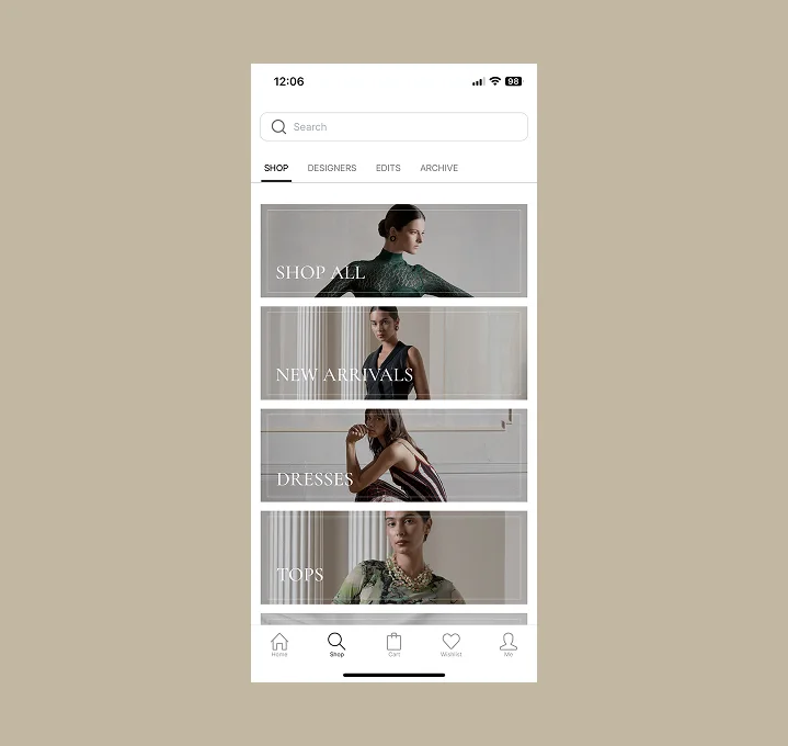 Époque Couture — website design