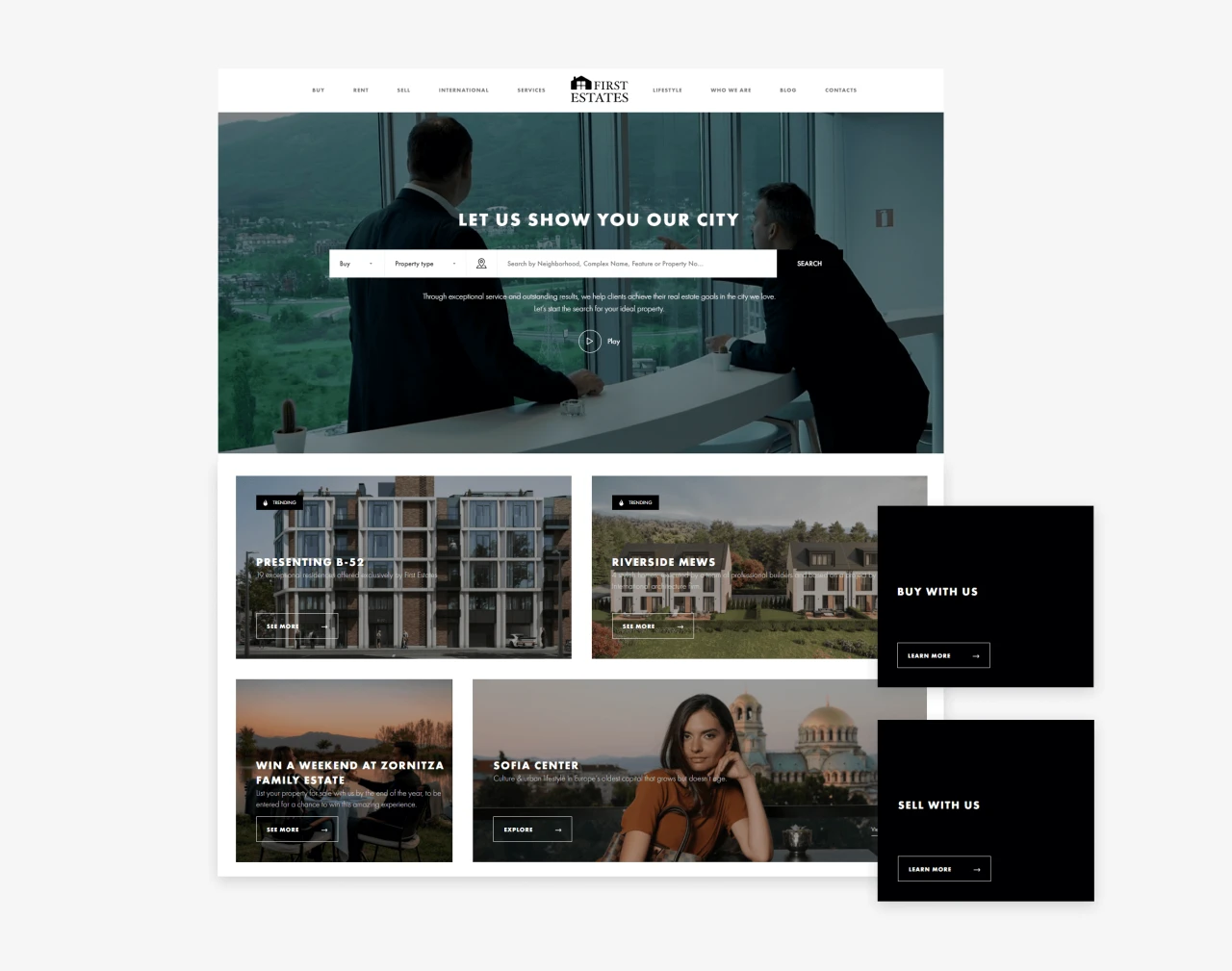 First Estates — website design