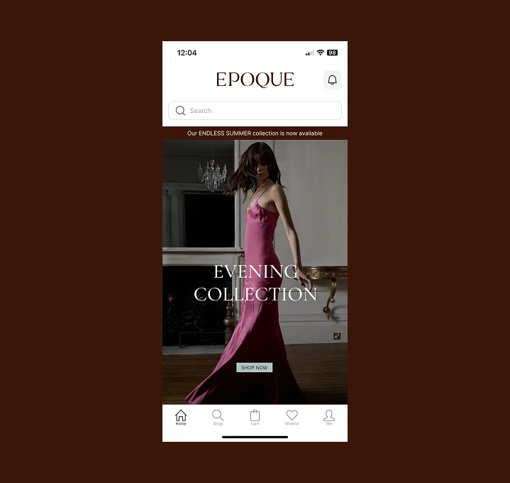 Époque Couture — website design