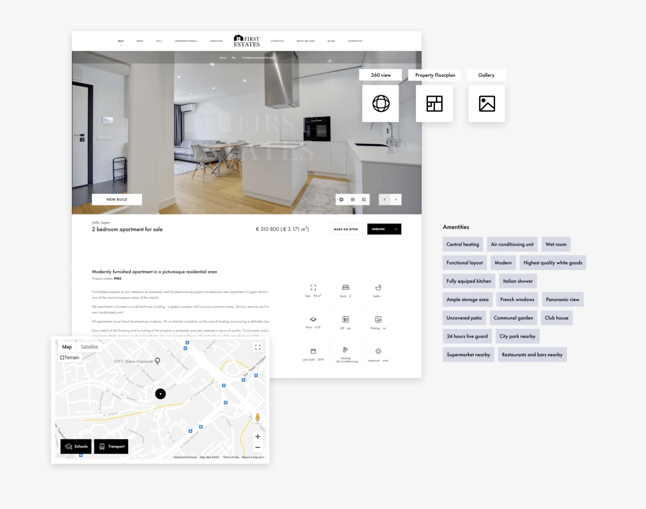 First Estates — website design