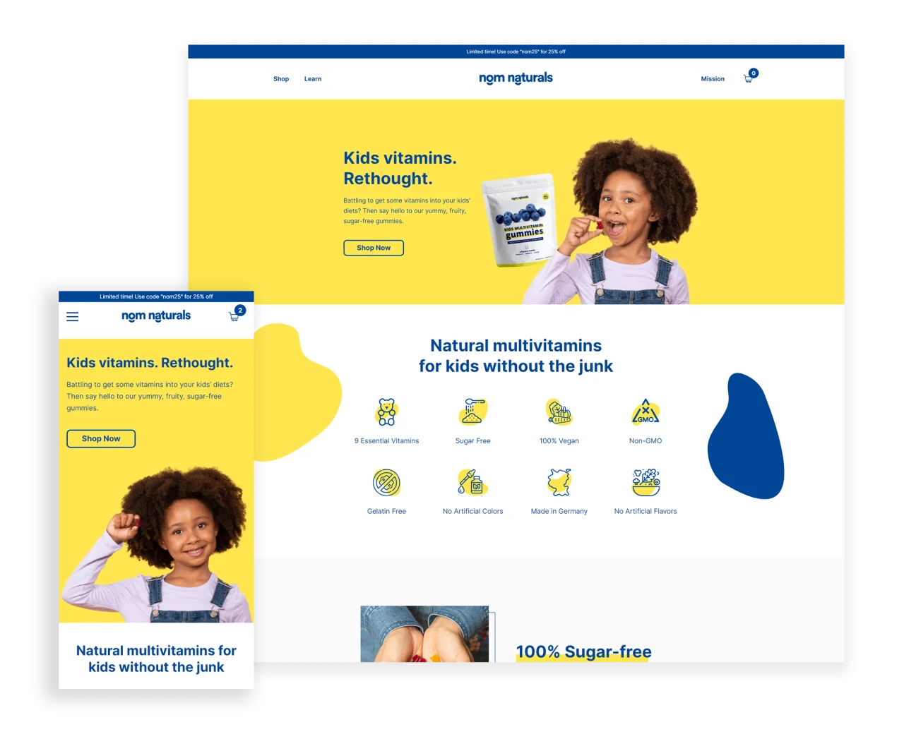 Nom Naturals — website design