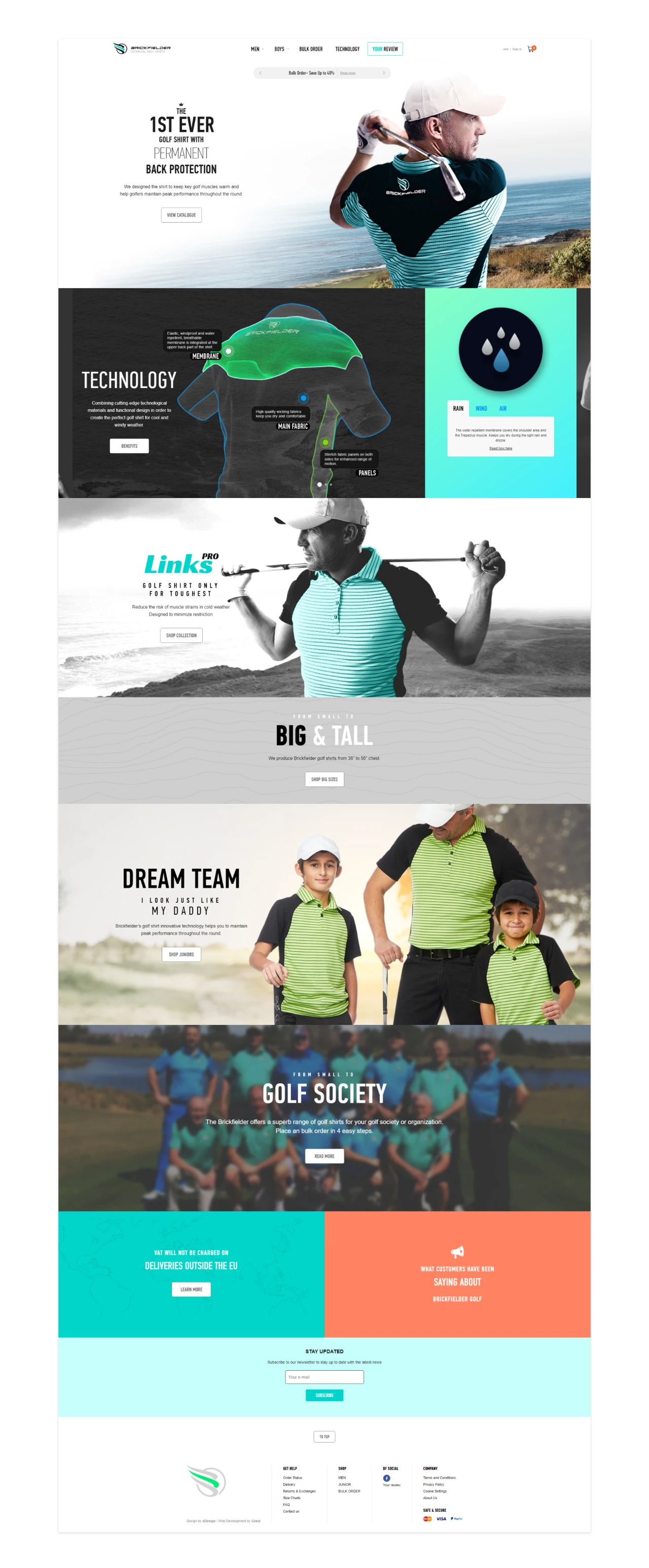 Brickfielder — website design
