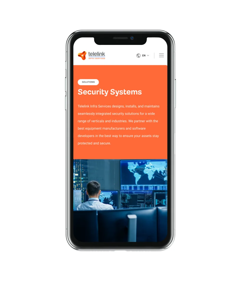 Telelink Infra Services — website design