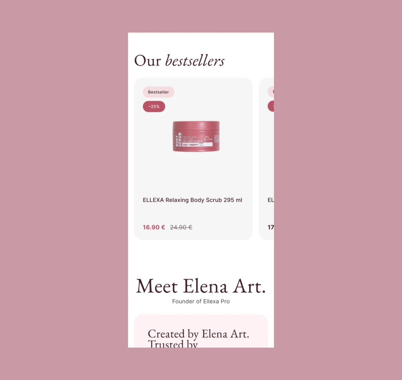 ELLEXA — website design