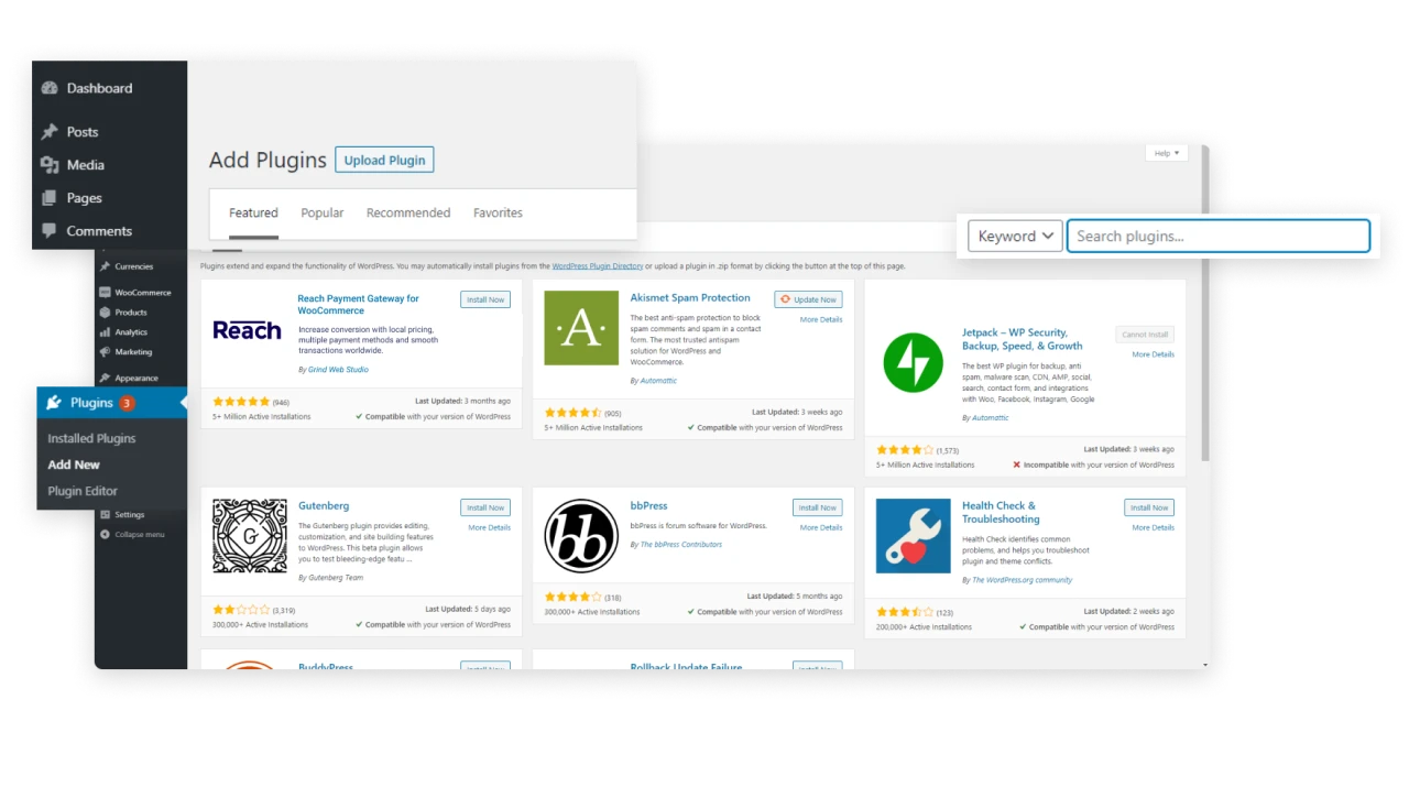 Reach WooCommerce Plugin — website design