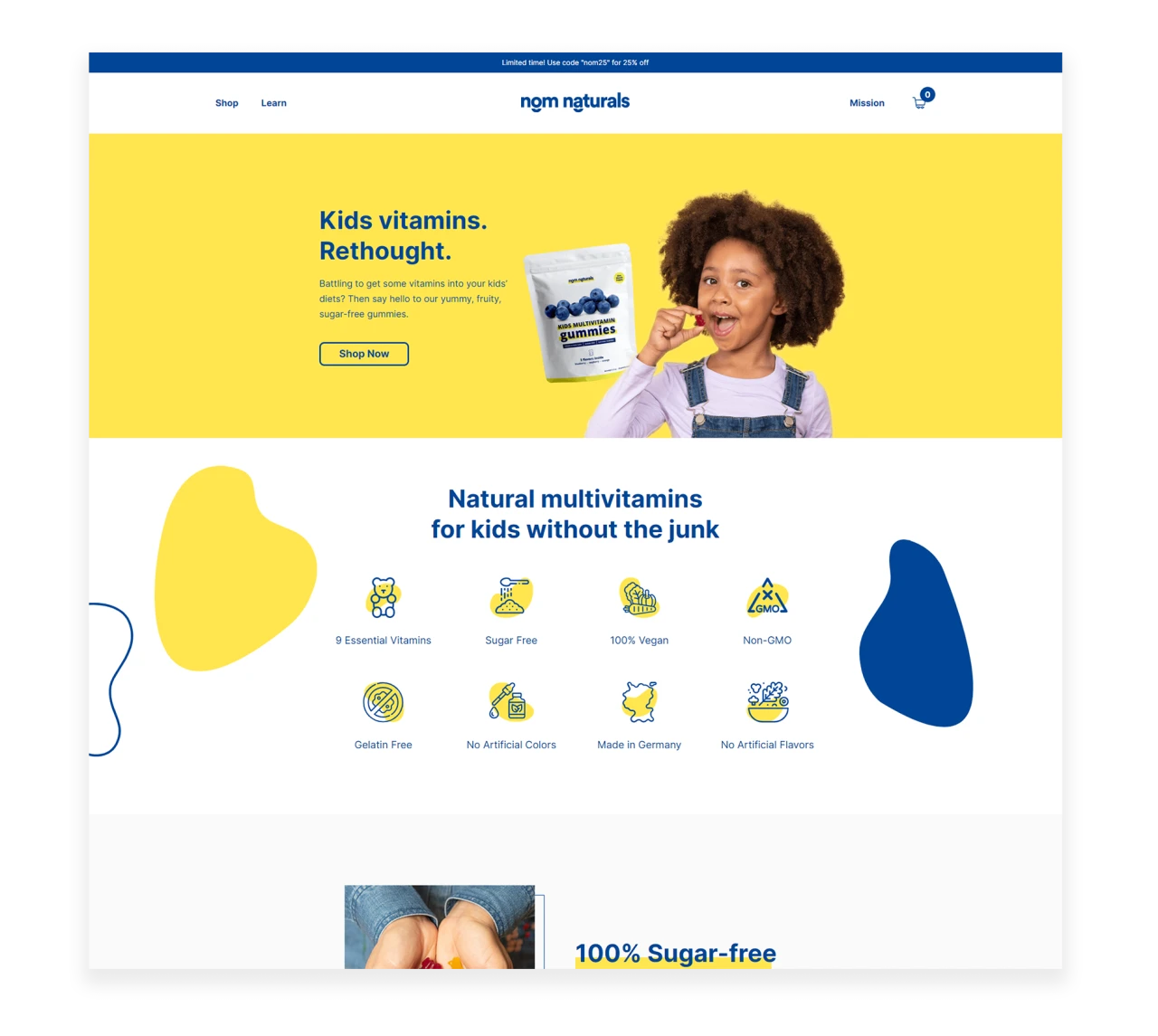 Nom Naturals — website design