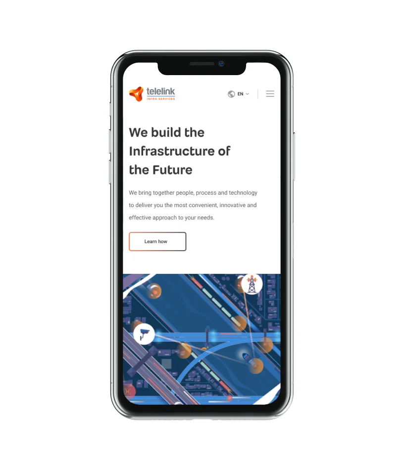 Telelink Infra Services — website design