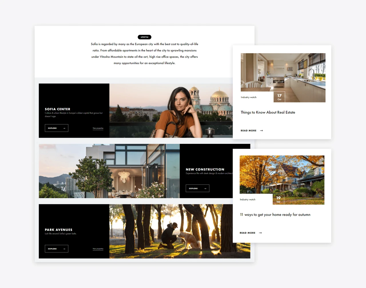 First Estates — website design