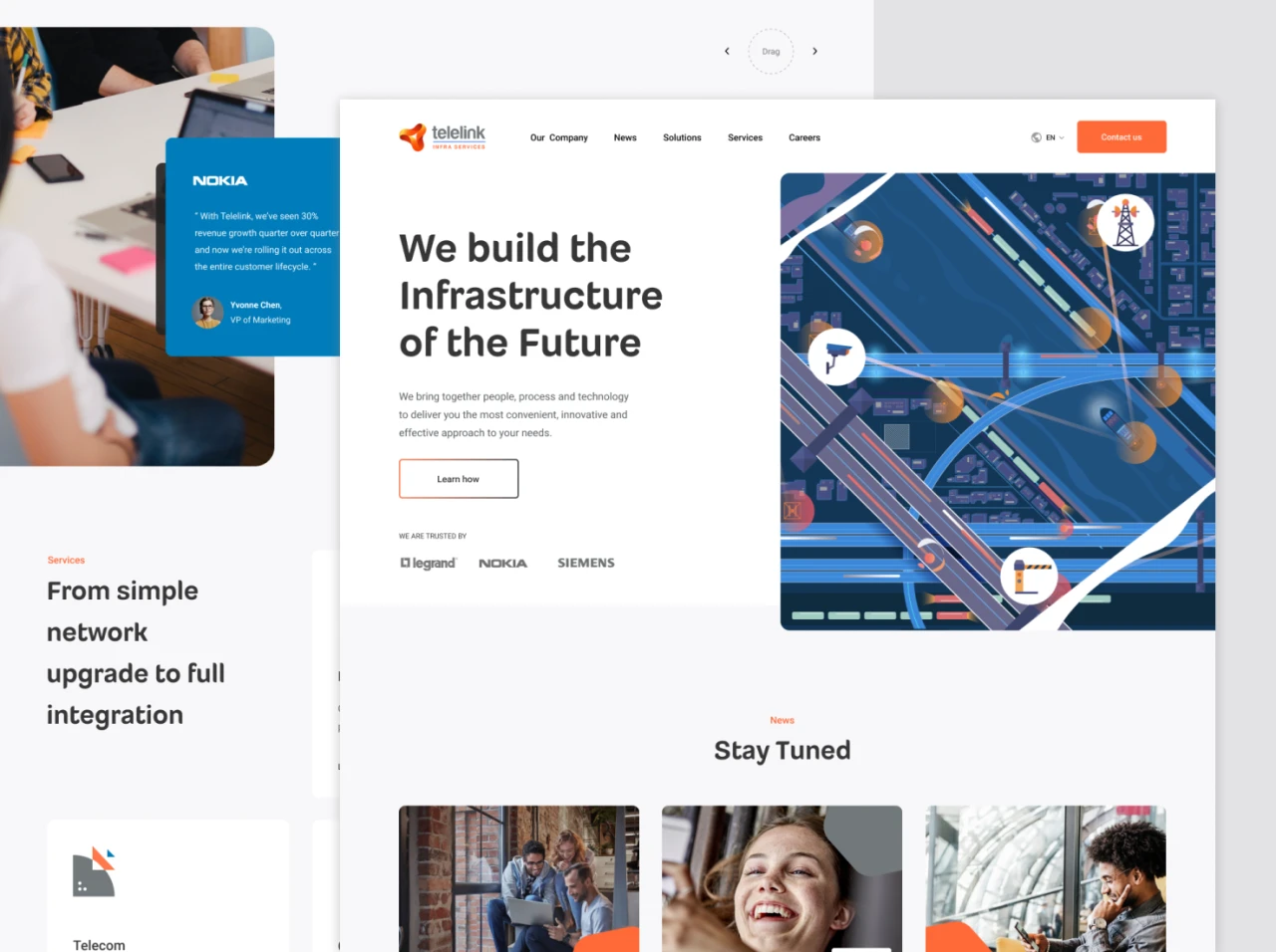 Telelink Infra Services — website design