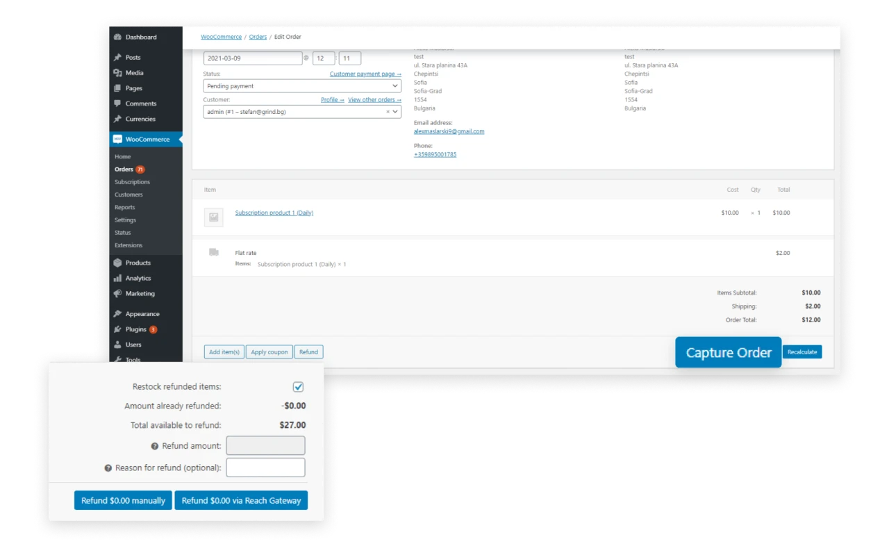 Reach WooCommerce Plugin — website design