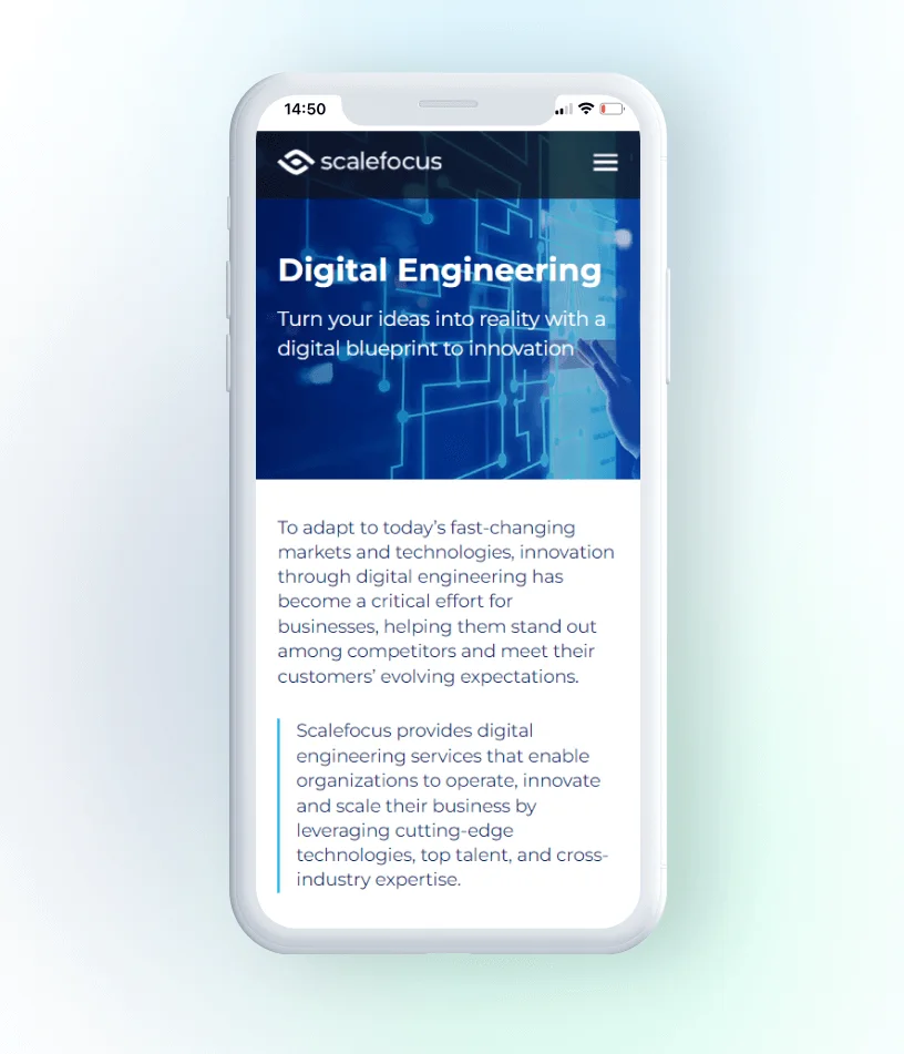 Scalefocus — website design