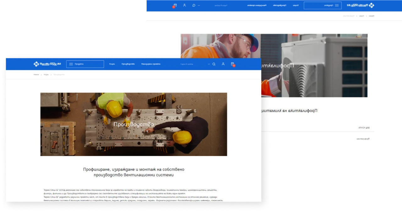 ThermoStyle — website design